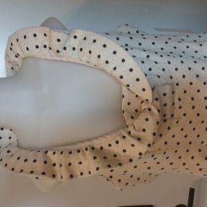 Harper Rose Cream and Black Polka Dot Lined Dress